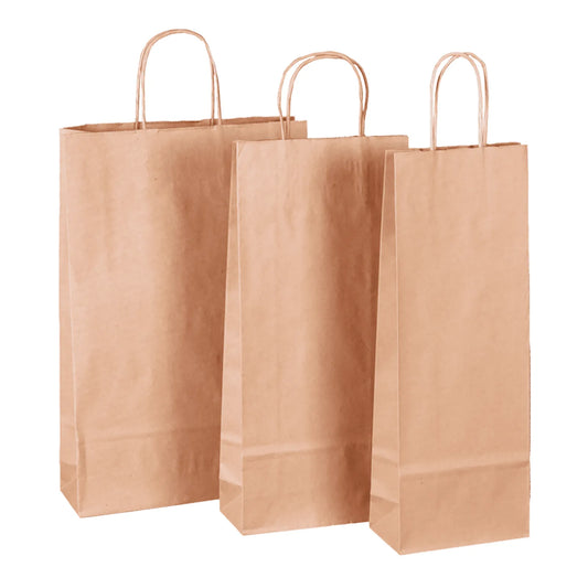 Sac Esprit Eco papier kraft 2 bouteilles brun