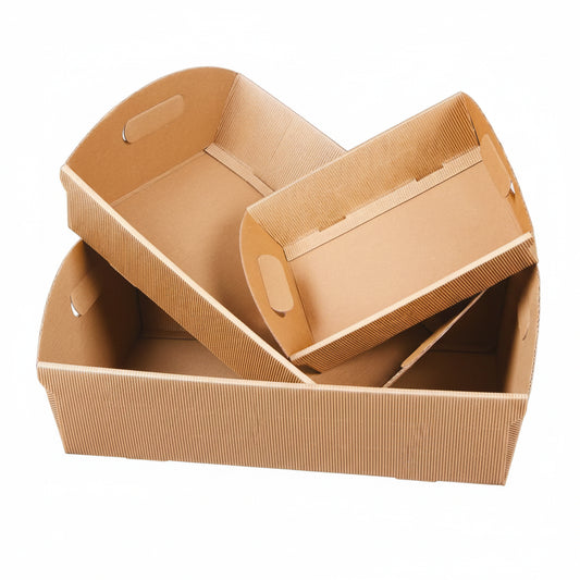 Corbeille Rome carton cannelure 39x30x9.5cm