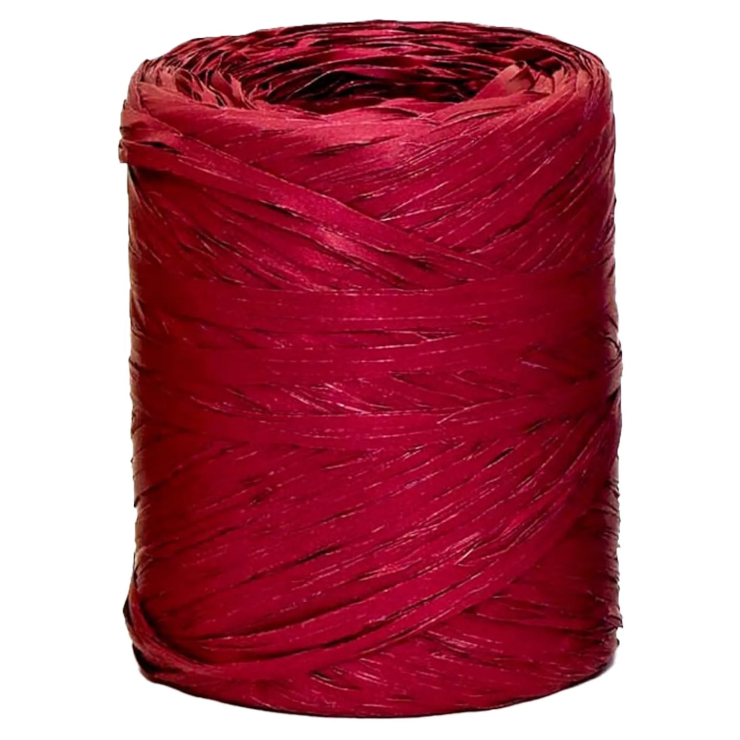 Basic synthetic raffia ribbon, burgundy (200m spool)