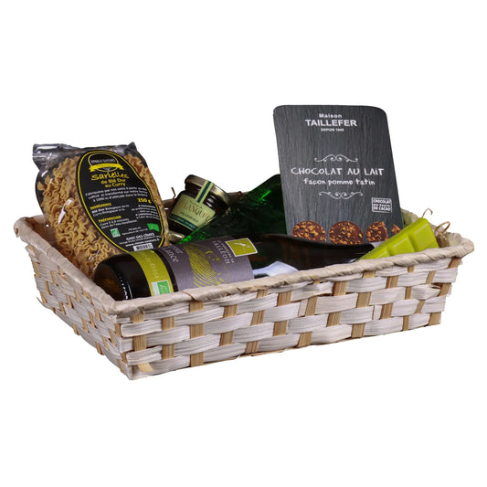 Corbeille Rihana bambou naturel rectangle 31x21x7cm