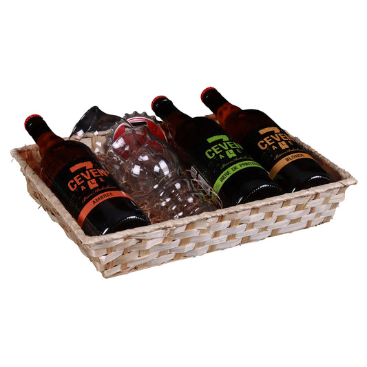 Corbeille Rihana bambou naturel rectangle 36x26.5x7.5cm