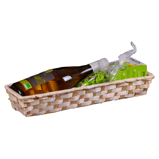 Banneton Rihana bambou naturel rectangle 42x10x8cm