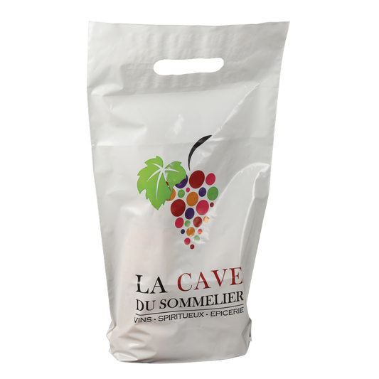Sac plastique 2 bouteilles personnalisé