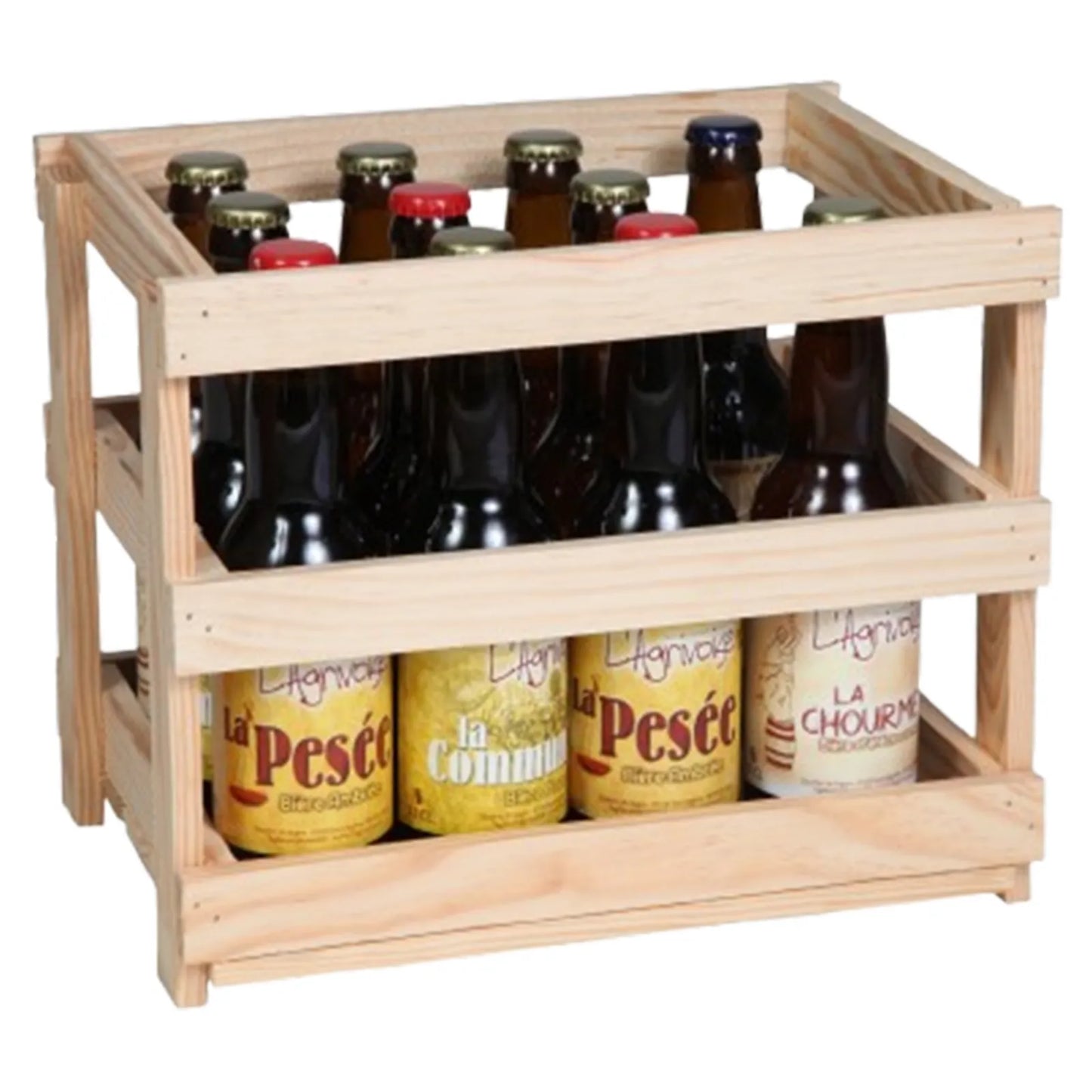 Caisse Paulo bois 12 bières 33cl (long neck)