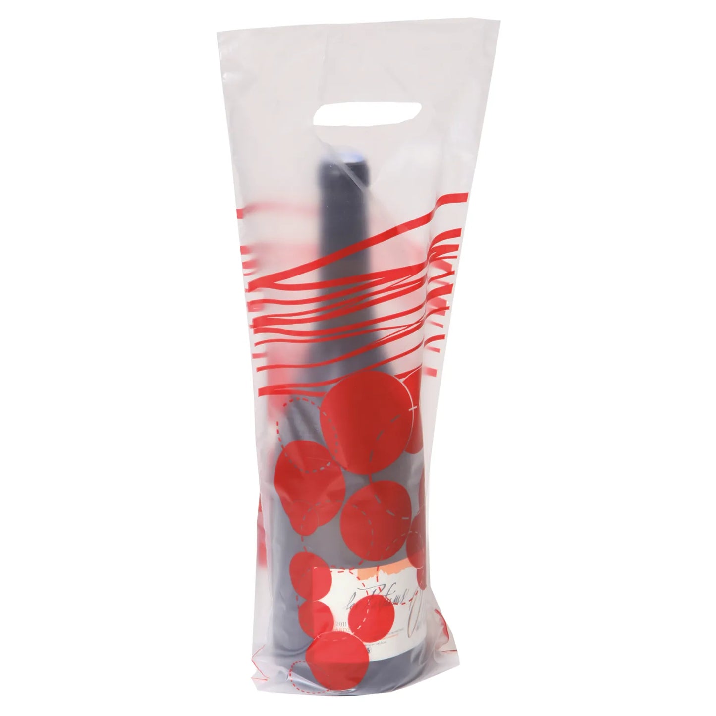 Poppy plastic bag, 1 bottle
