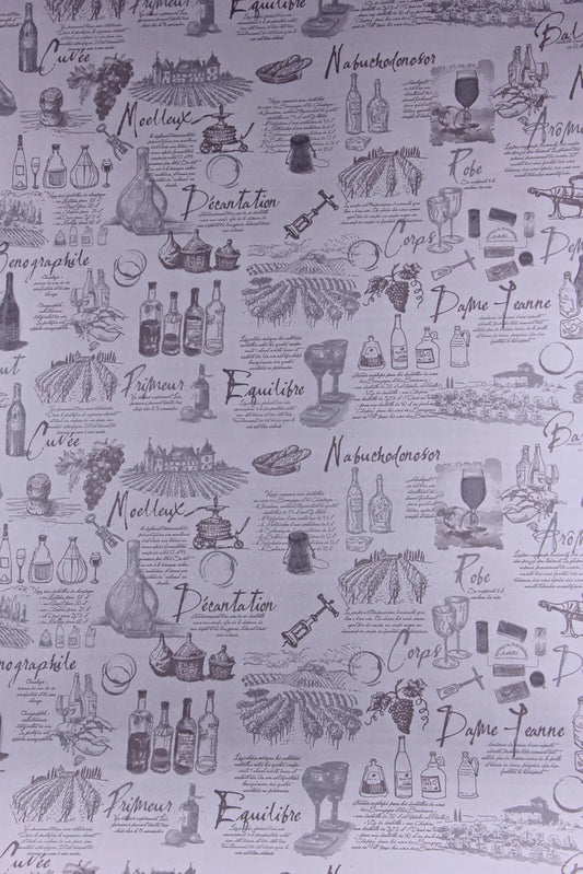 Papier cadeau Cépage kraft couché gris/taupe 0.70x100m