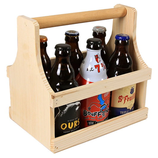 Panier Pascal bois 6 bières 33cl (type Steinie)