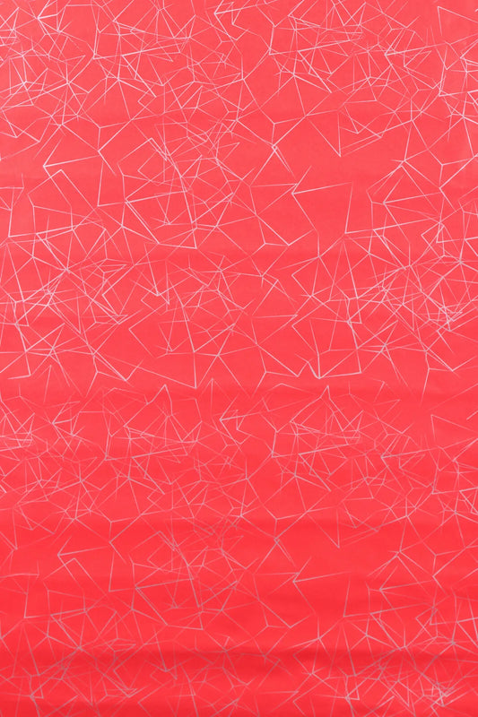 Papier cadeau Diamy kraft couché rouge/argent 0.50x200m