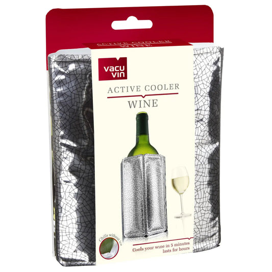 Vacuvin Active Cooler Cooling Sleeve Wine Silver