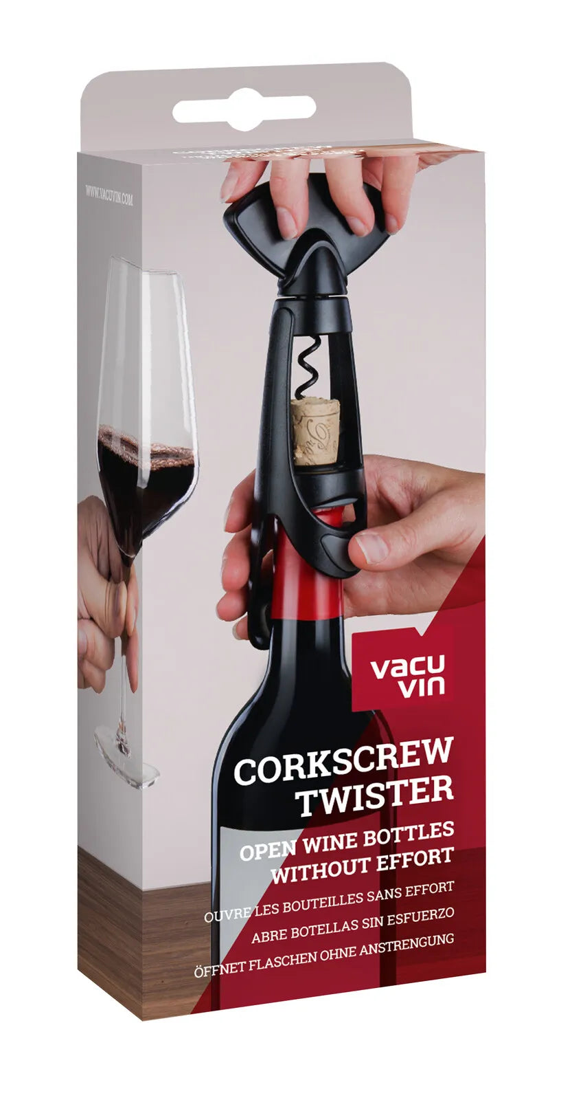 Vacuvin Twister Corkscrew Giftpack, Black