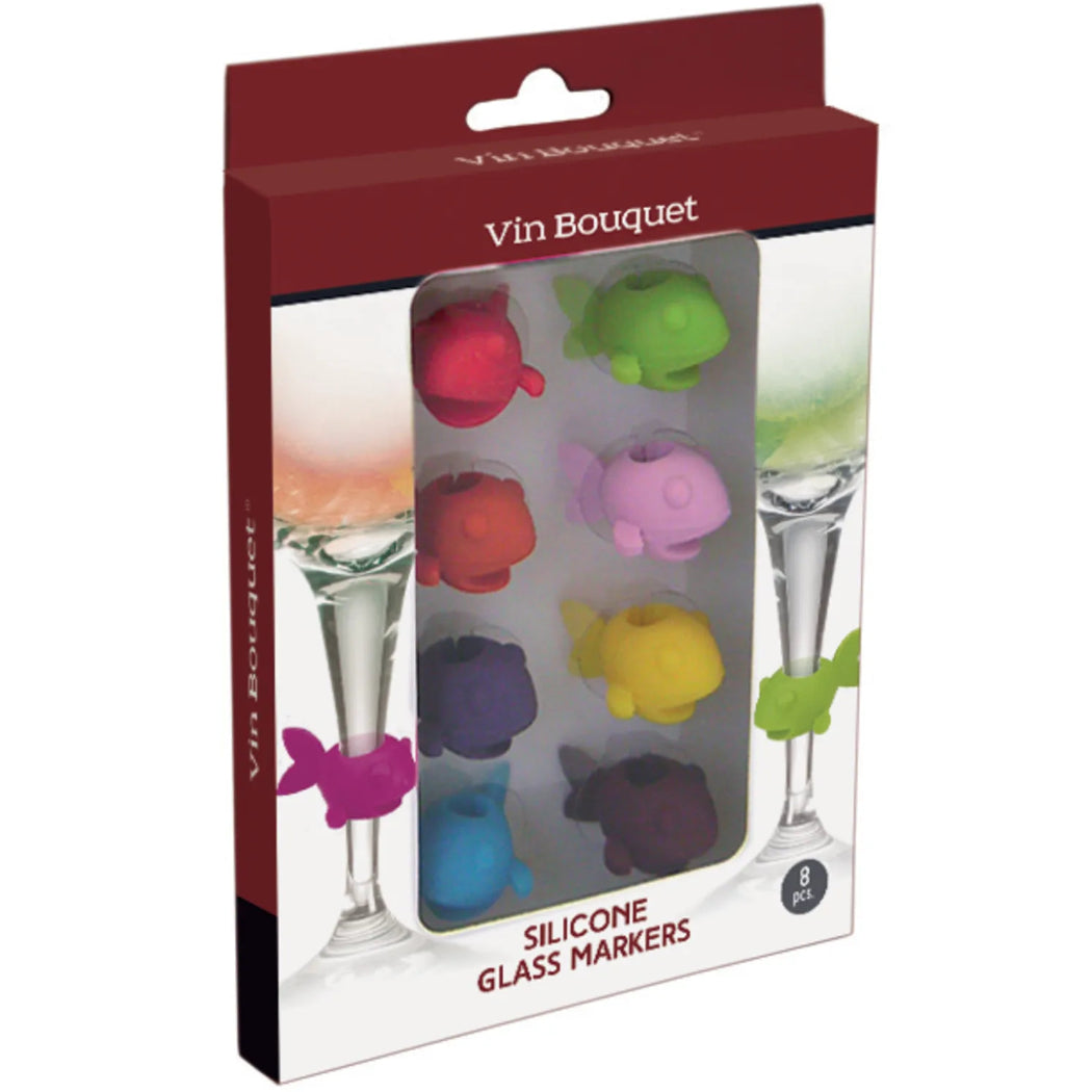 Marque-verre Fish VinBouquet (8 pièces)