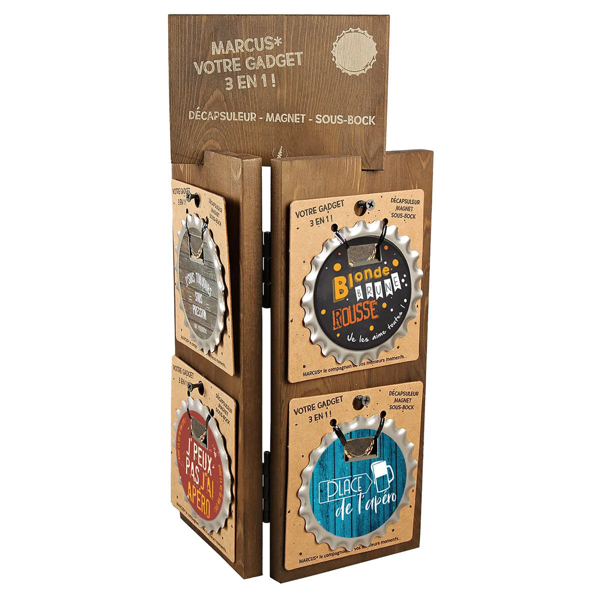Marcus 3-in-1 Metal Bottle Opener - Never Without My Blonde