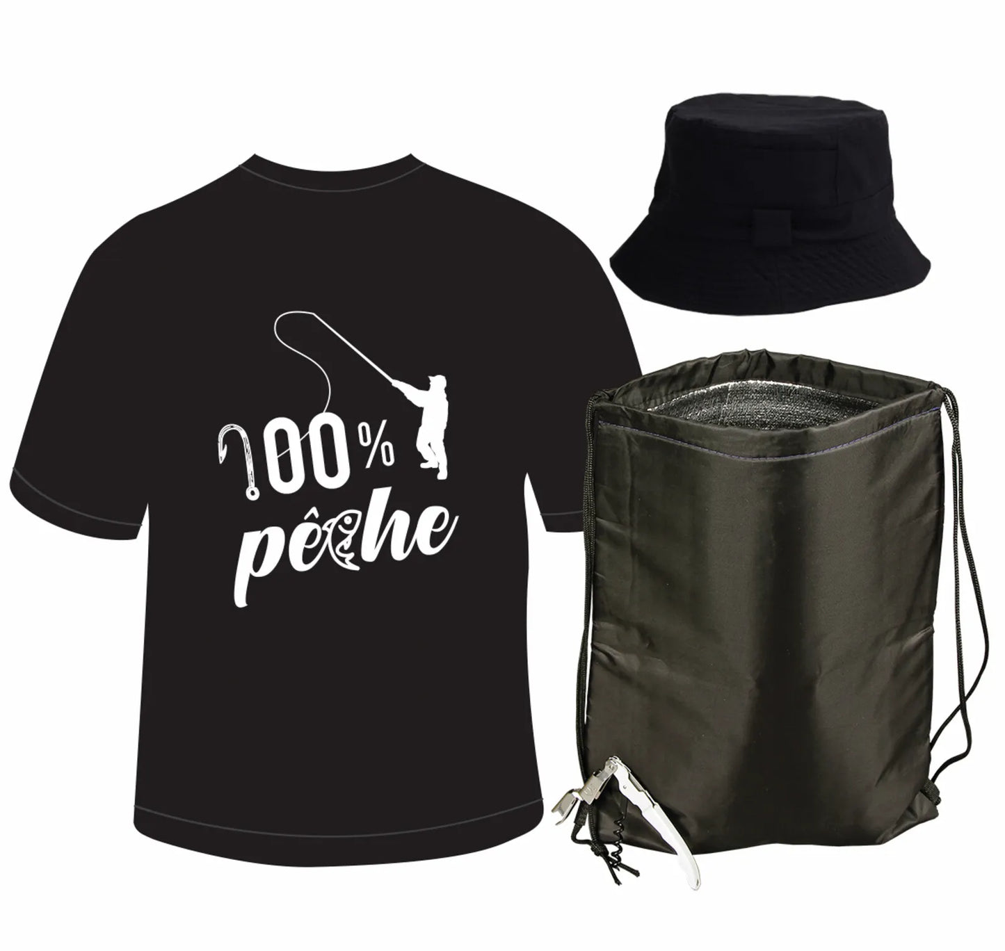 Coffret pêche Colin 4 accessoires 1 bouteille - Jpeux pas j'ai peche