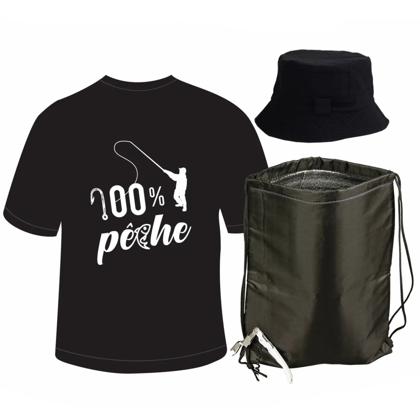 Coffret pêche Colin 4 accessoires 1 bouteille - Jpeux pas j'ai peche