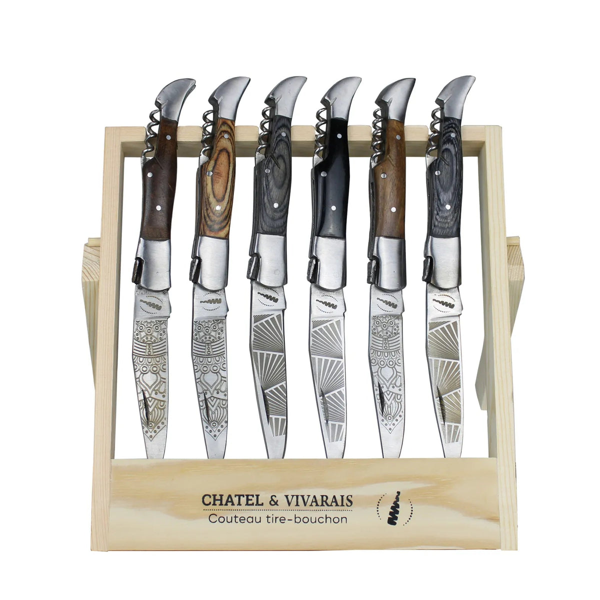 Couteau tire-bouchon Vivarais manche bois assortis
