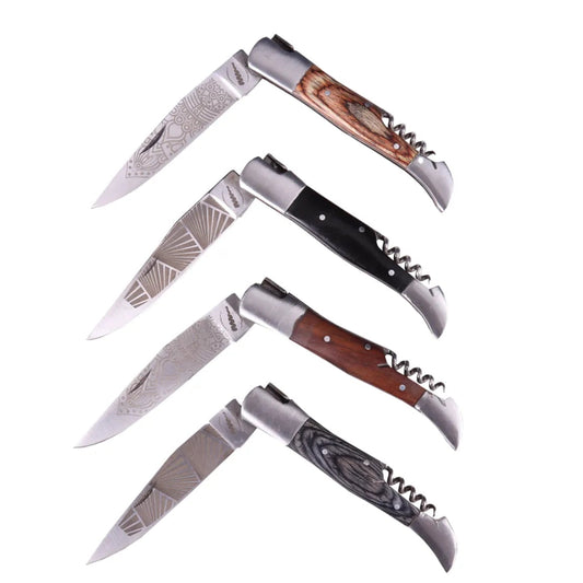 Vivarais corkscrew knife with matching wooden handle