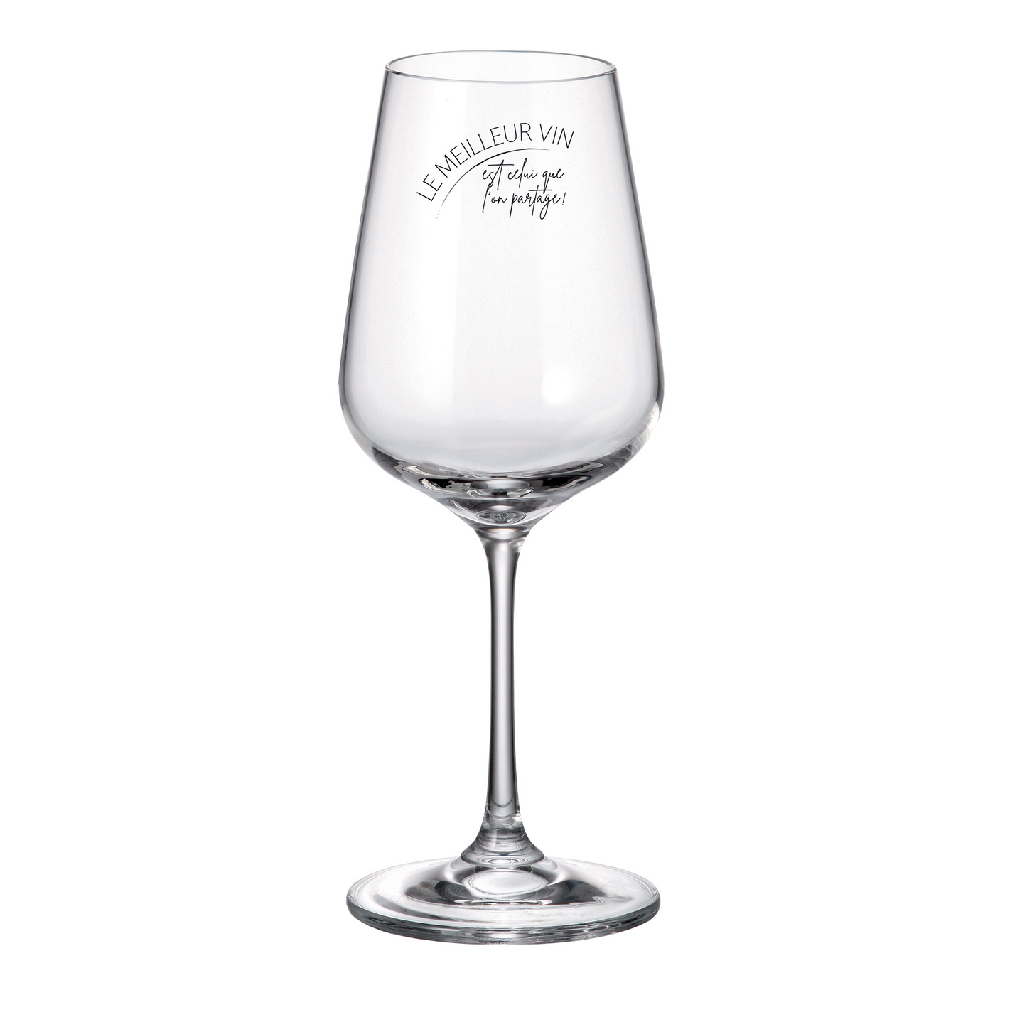 Verre de dégustation Perito 36cl sur pied décoré noir - Le meilleur vin…