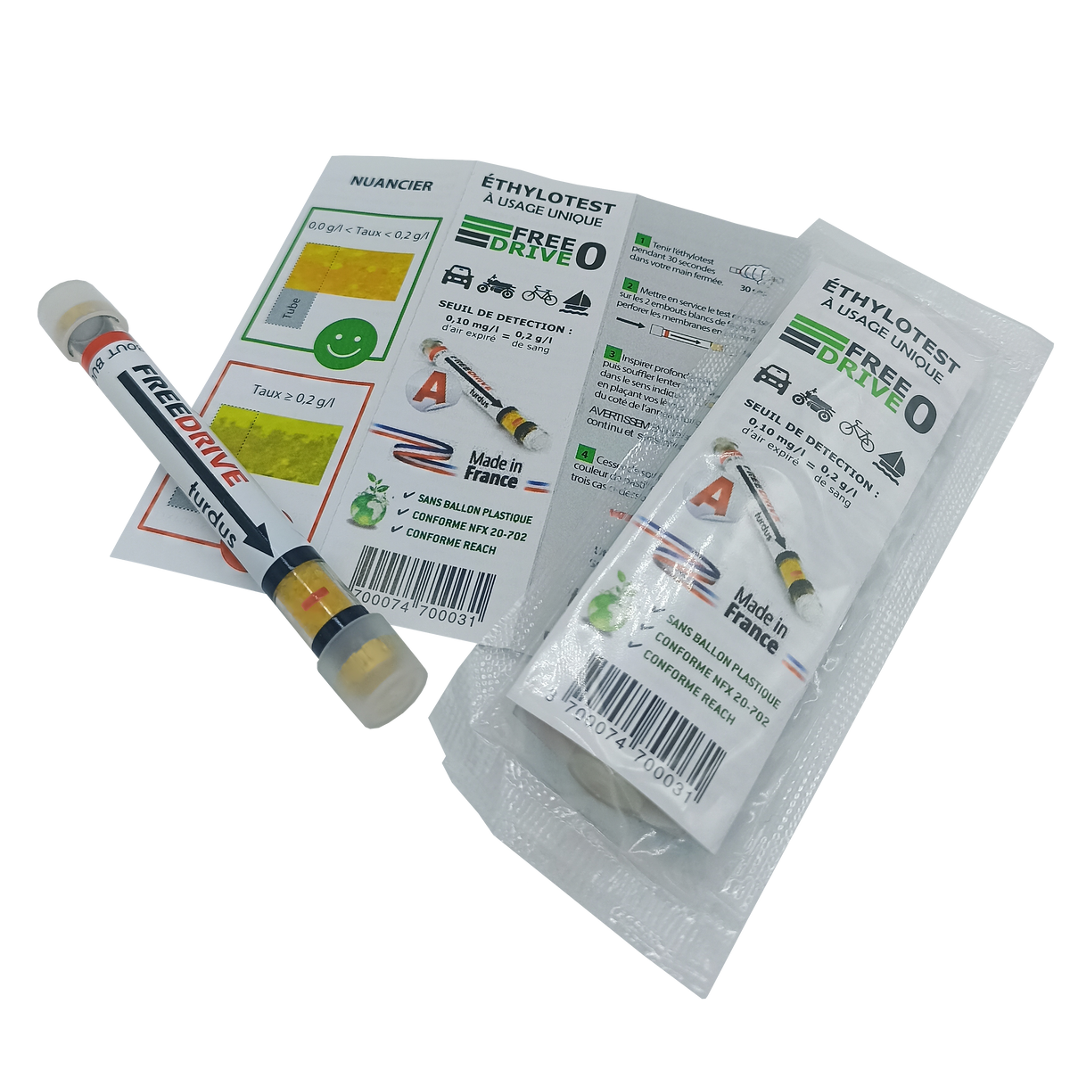 Justus single-use breathalyzer without balloon 0.2g/l (Probationary licenses)