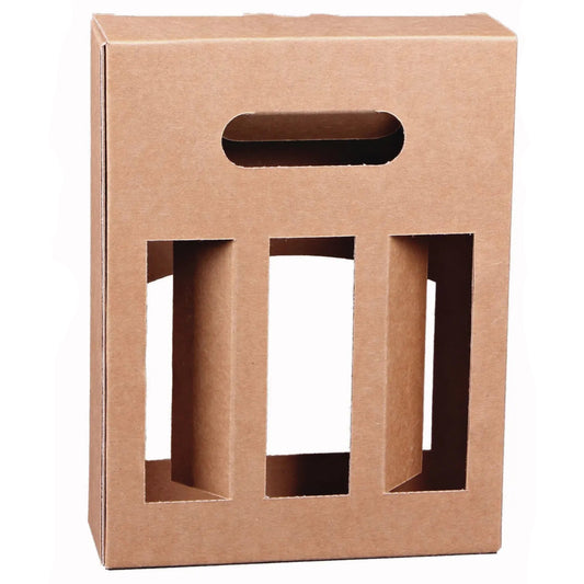 Atlanta kraft cardboard suitcase containing 3 x 33cl beers (long-neck type)
