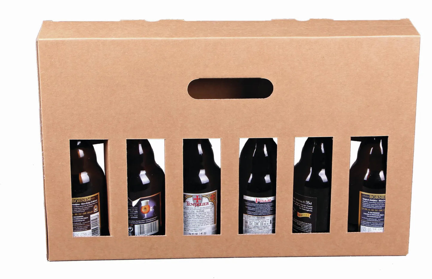 Valisette Atlanta carton kraft 6 bières 33/50cl (type Steinie)