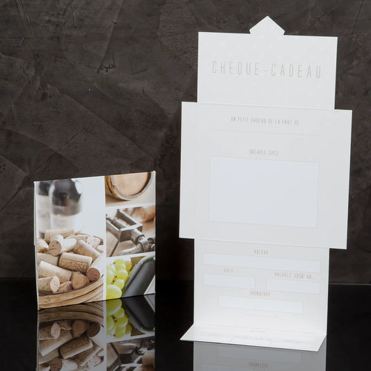 Chèque cadeau Cura Vin 12.5x12.5cm