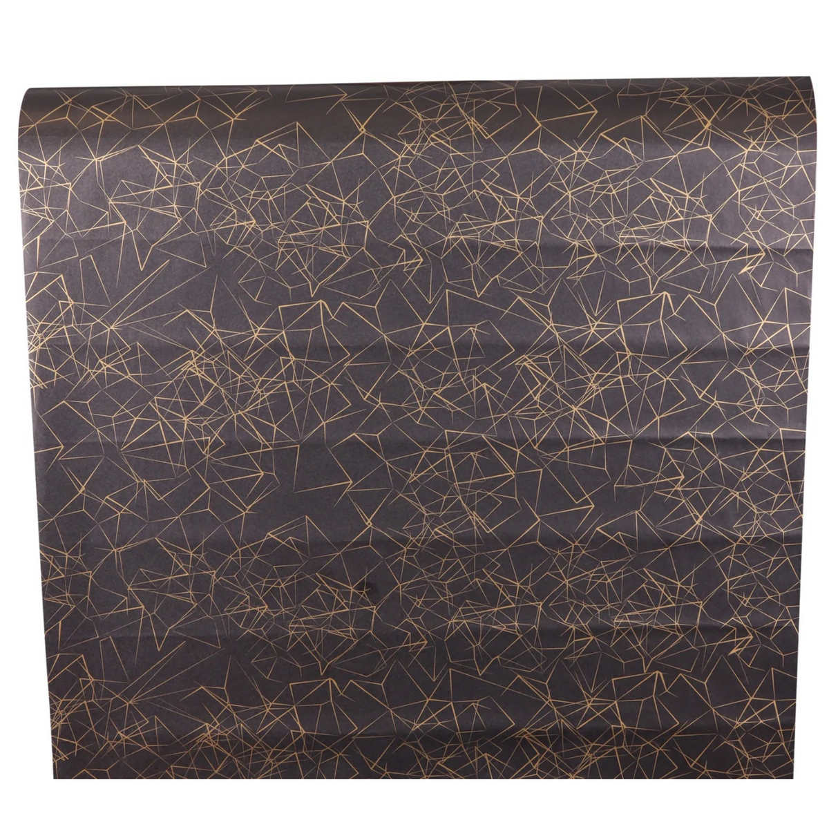Diamy kraft coated gift wrap, black/gold, 0.70x100m