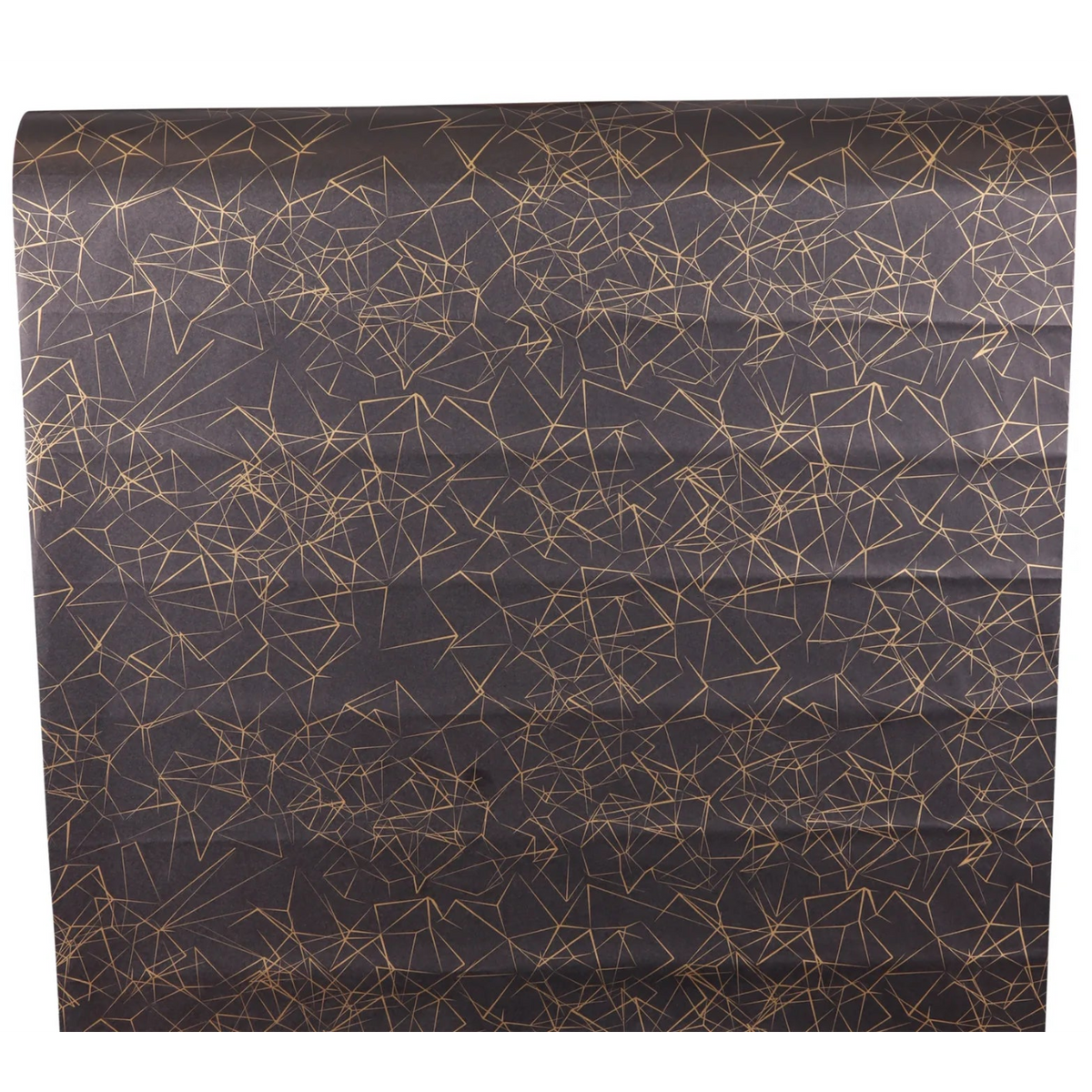 Diamy kraft coated gift wrap, black/gold, 0.50x200m