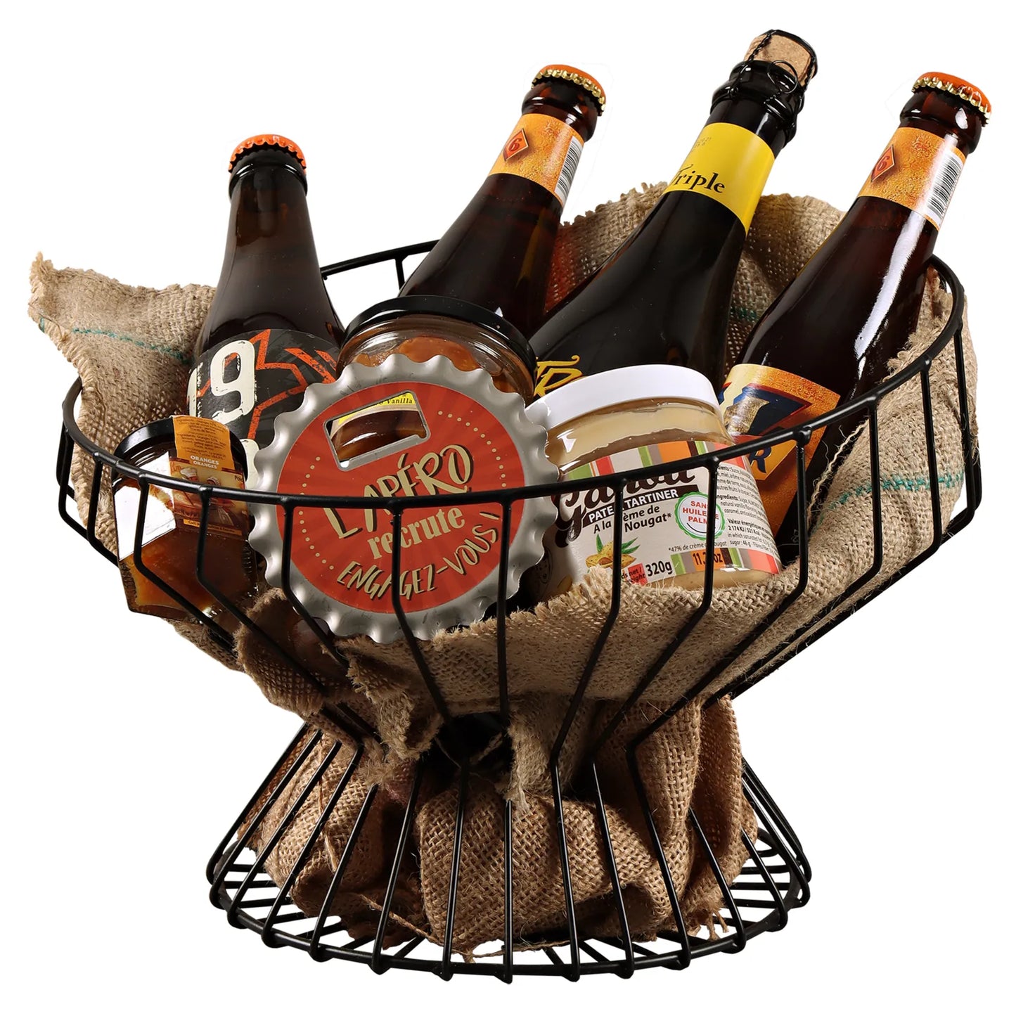 Coupe Olivia métal asymétrique noir 3 bouteilles