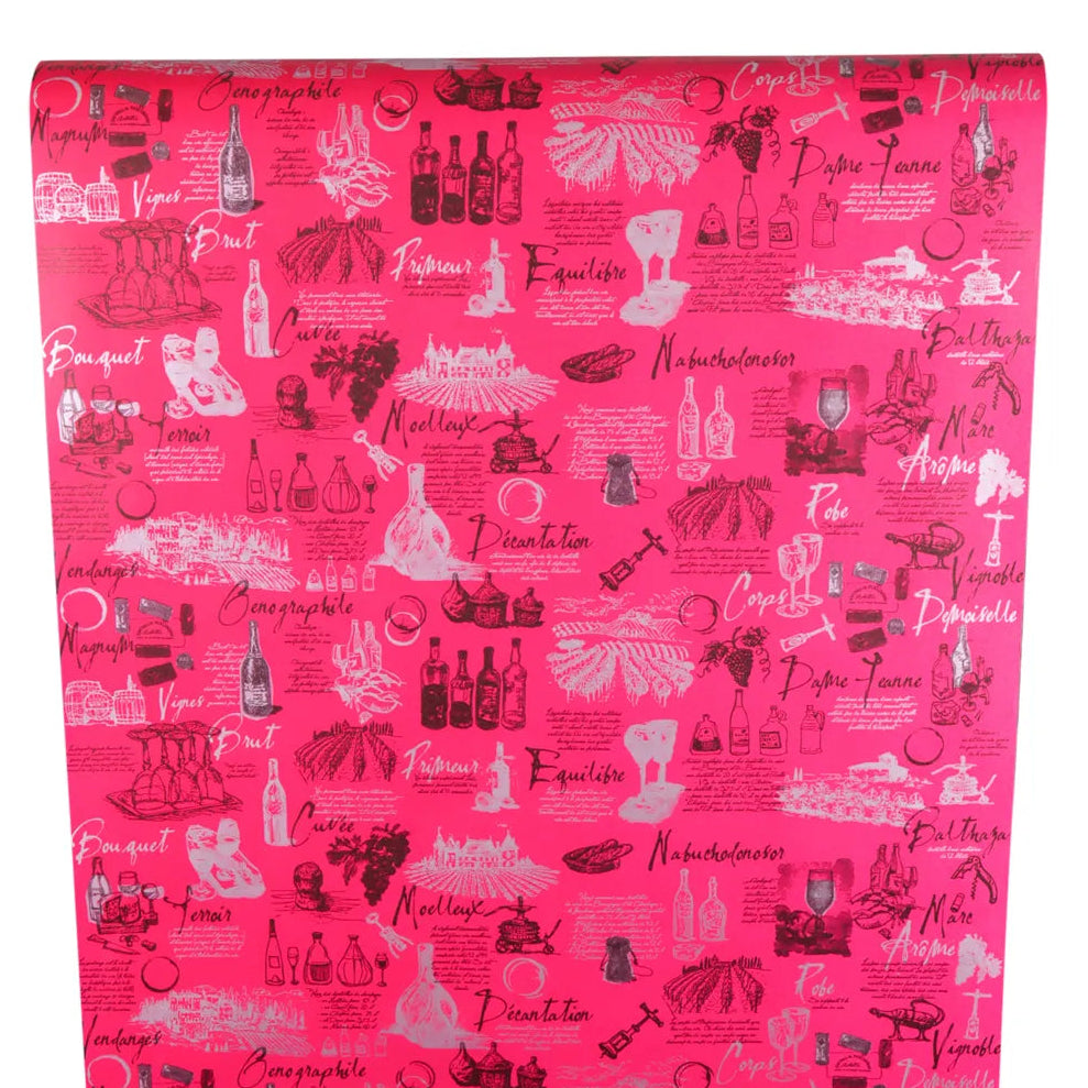 Gift wrap, kraft coated, rubine/anthracite, 0.50x200m