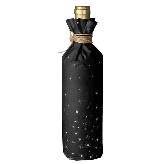 Papier cadeau Nuit kraft couché noir/or/blanc 0,70x100m
