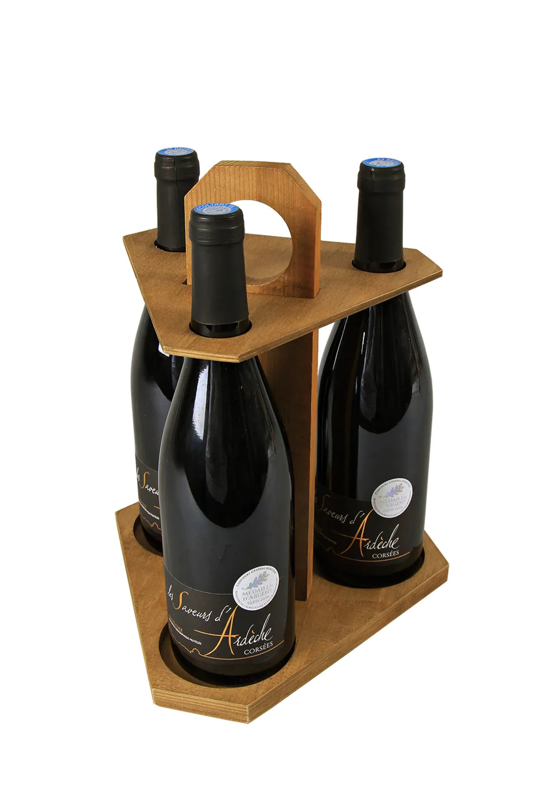 Carrousel Ottavio bois 3 bouteilles 75cl, Twist