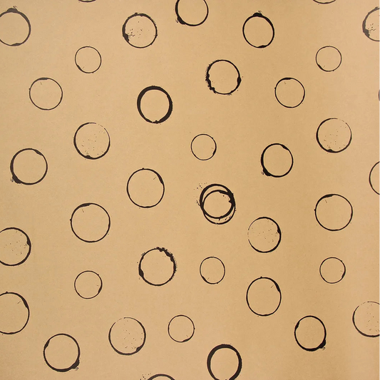 Papier cadeau Tanin kraft recyclé brun/noir 0.70x100m