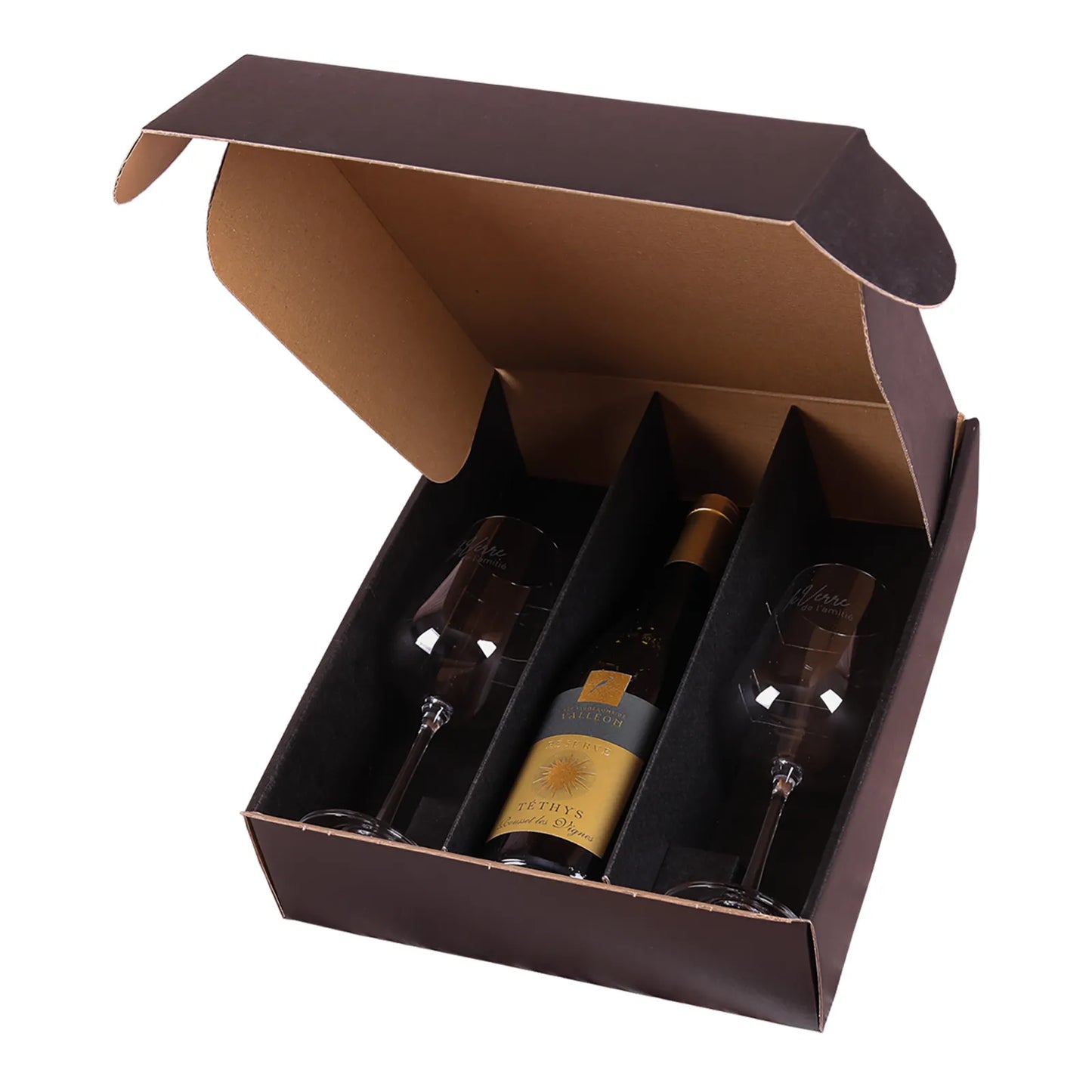 Calage Napoli carton pour coffret 3 bouteilles