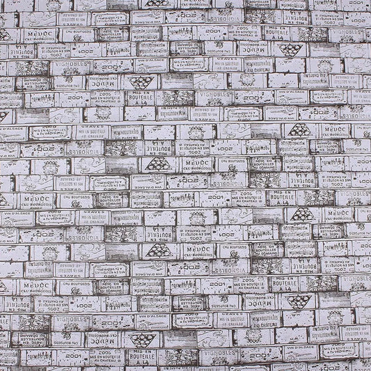 Papier cadeau Bouquet kraft couché blanc/anthracite 0.70x100m