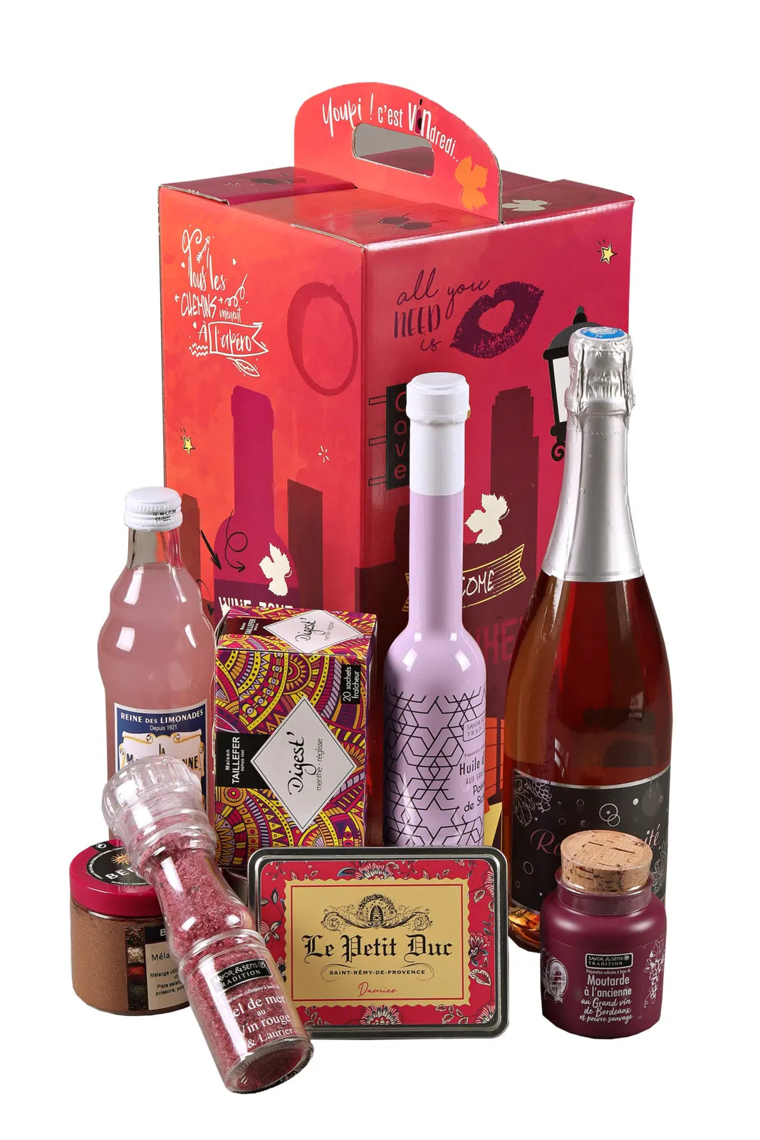 Valisette Box Burano carton 4 bouteilles