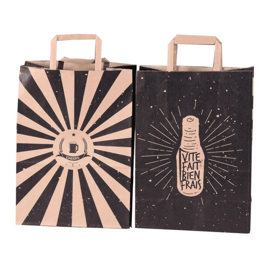 San Diego kraft paper bag for 6 beers, 20x11x28cm
