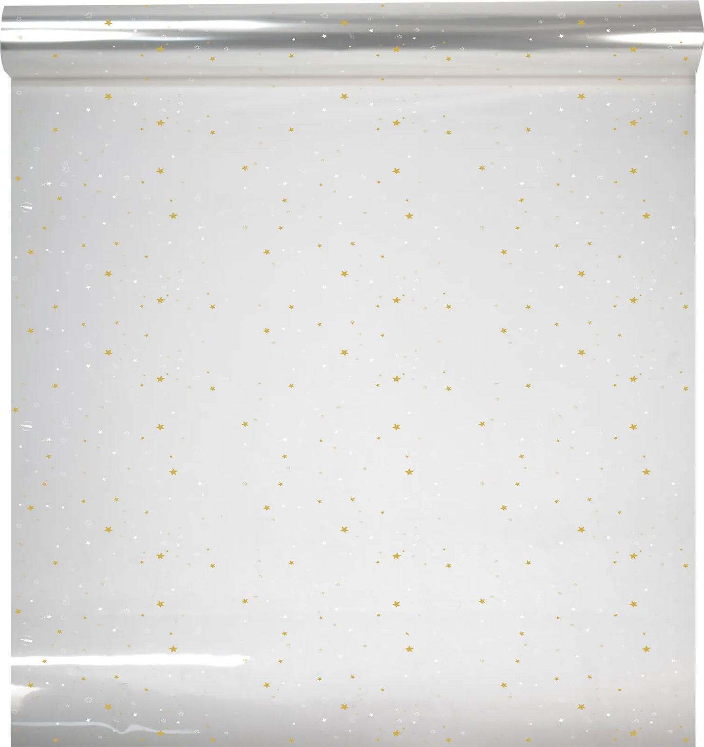 Polypro film Stars white/gold 40µ 0.80x120m