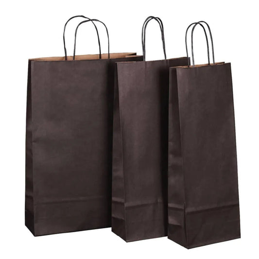 Sac Esprit Eco papier kraft 2 bouteilles noir