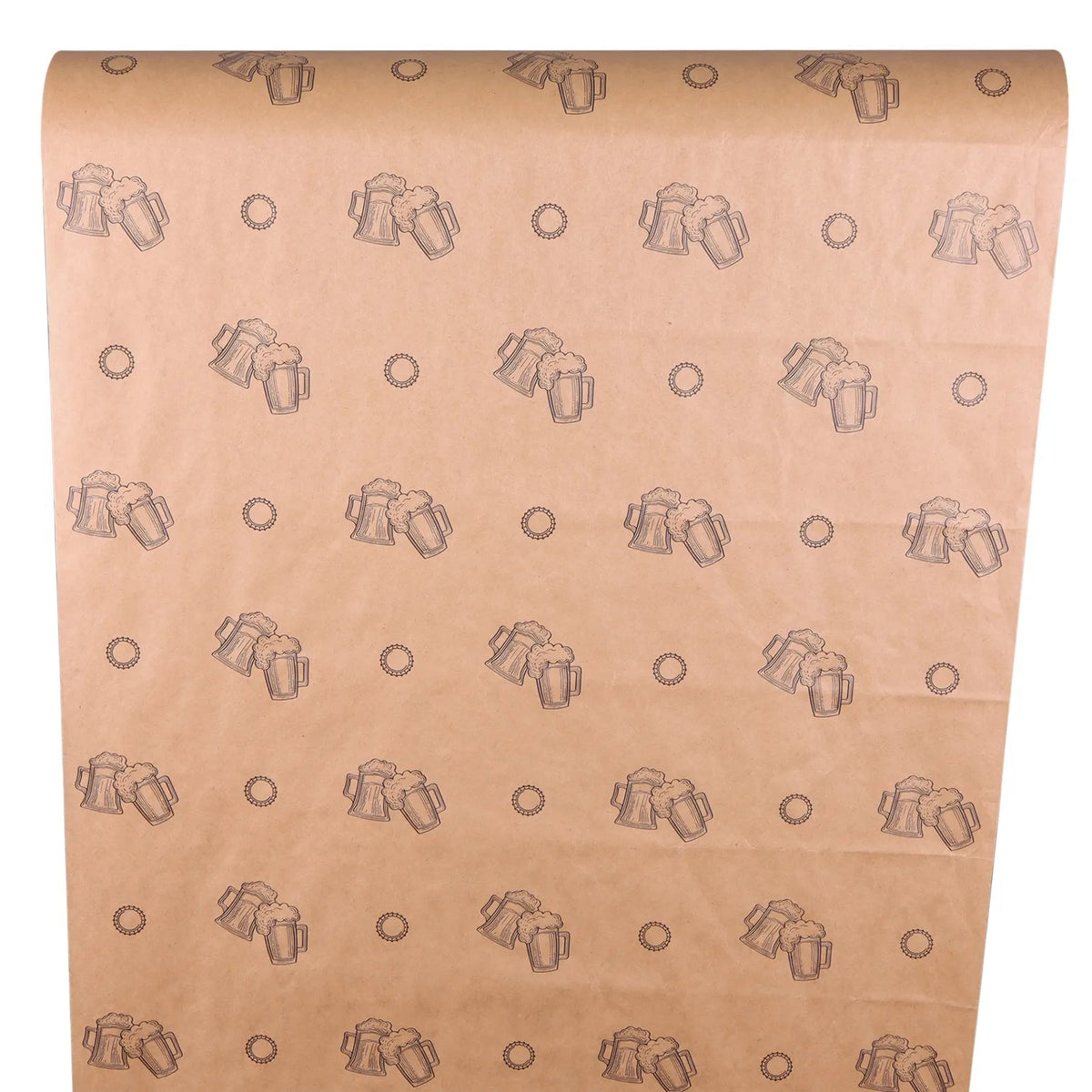 Brown/Black Recycled Kraft Mug Gift Wrap 0.70x100m