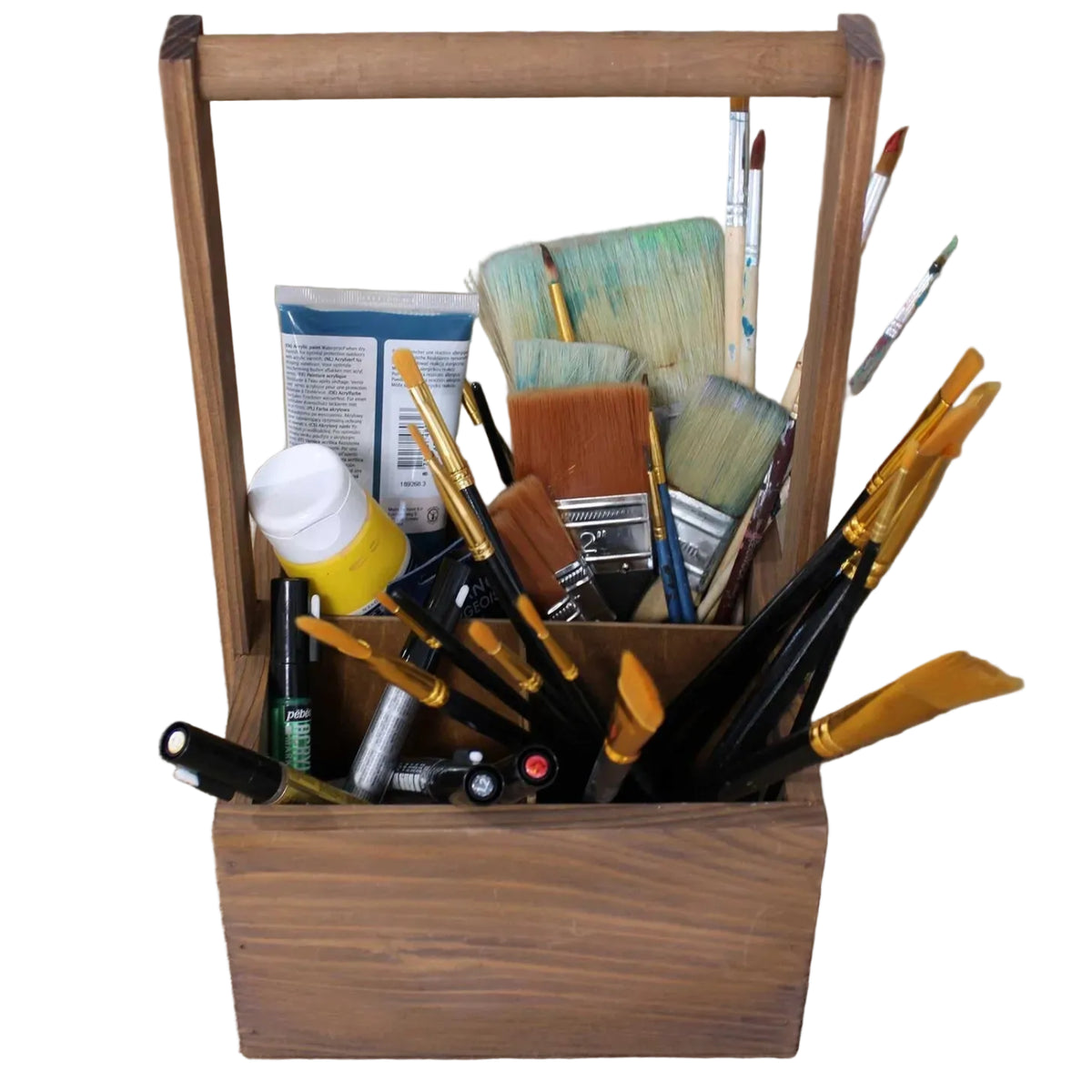 Bruno wooden basket for 6 bottles