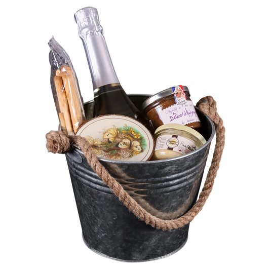 Fredo metal bucket with rope handle Ø20/14x16cm