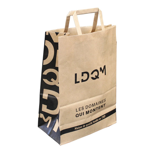 PERSO LDQM - Sac papier kraft cabas 20x11x28cm