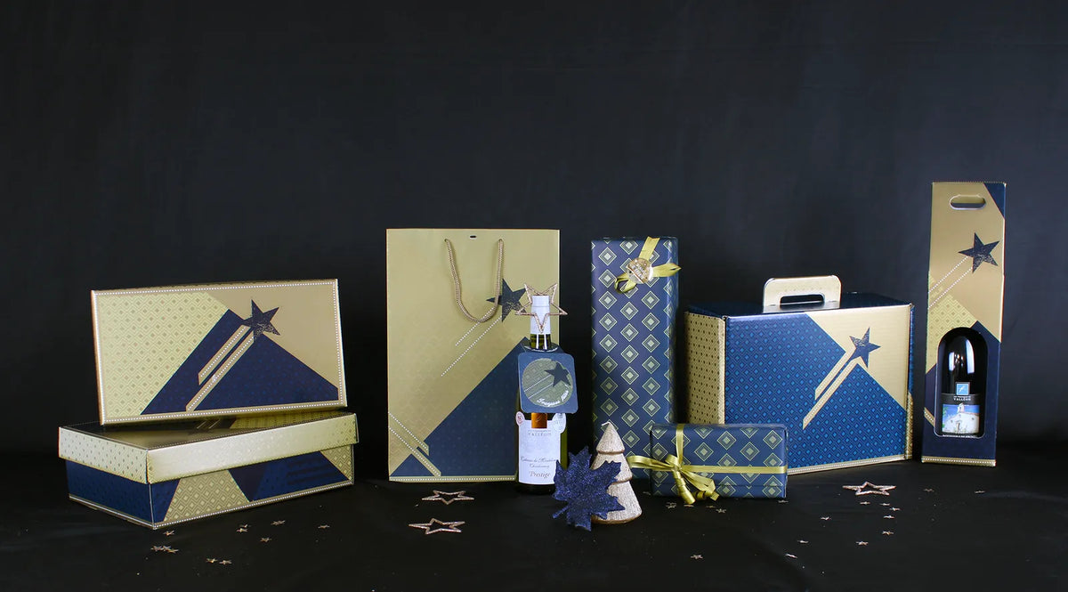 Message card/Victoria bottle neck with anti-drip disc - Verona/Happy Holidays