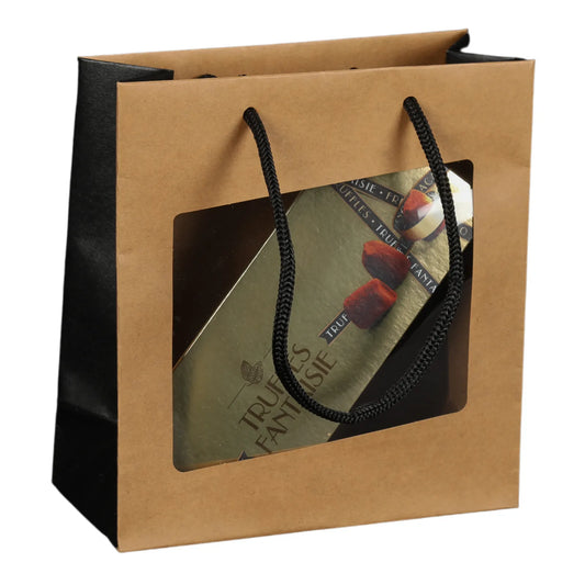 Sac Elusa papier kraft terroir 18x8x19cm fenêtre PVC