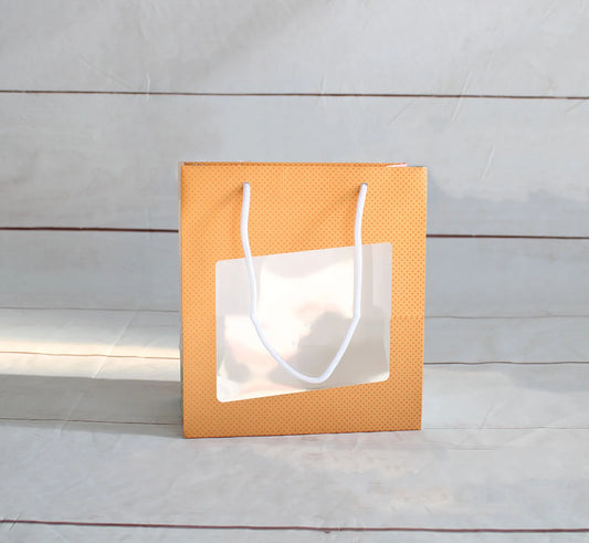 Granada kraft paper bag, local produce, 18x8x19cm, PVC window