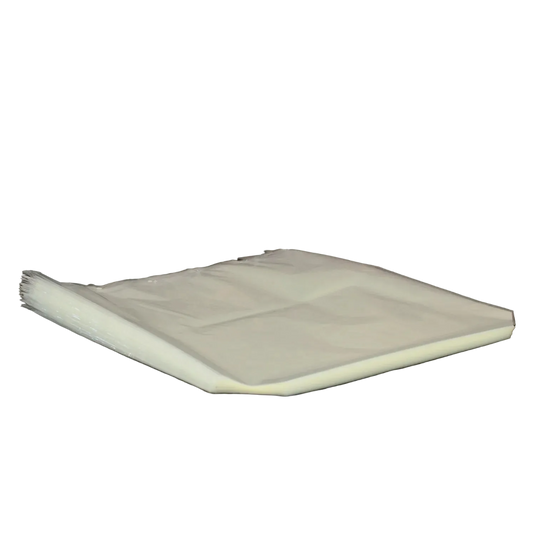 Clear polypropylene neutral pouch without gusset, 55x62.5cm