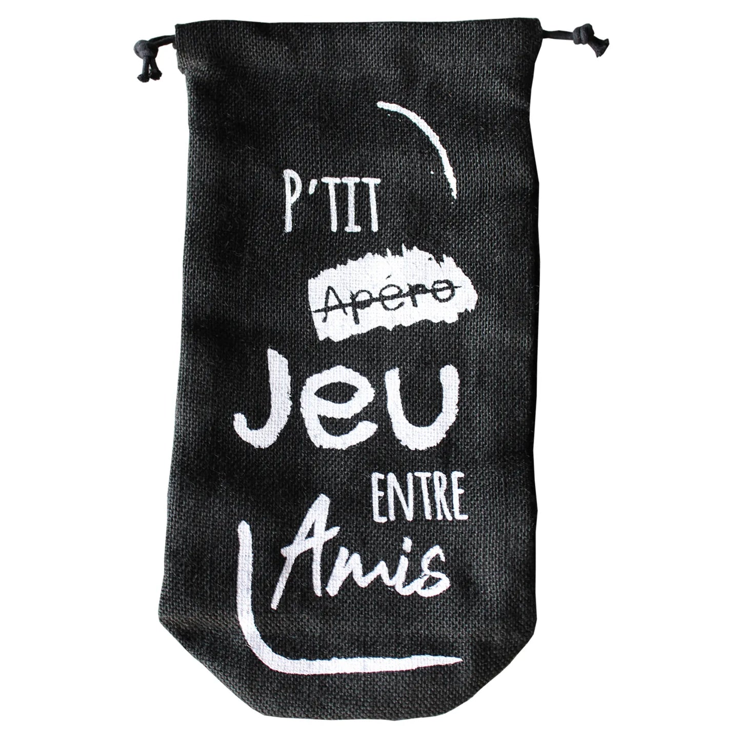 Coffret jeu Yao 1 bouteille bois couvercle noir 12 pièces - Ptit jeu dadresse
