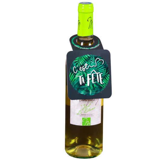Message card/Victoria bottle neck with anti-drip disc - It's your party