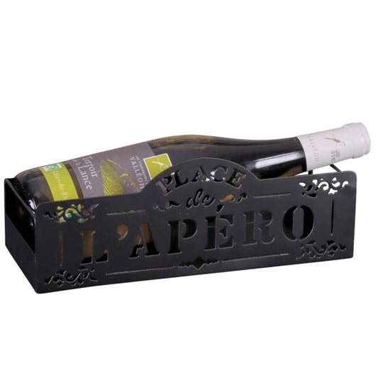 Oscar black metal stand, aperitif place setting, 27x10x11cm