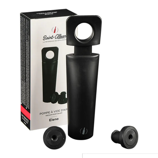 Elena black air vacuum pump with 2 plugs, Saint Alban